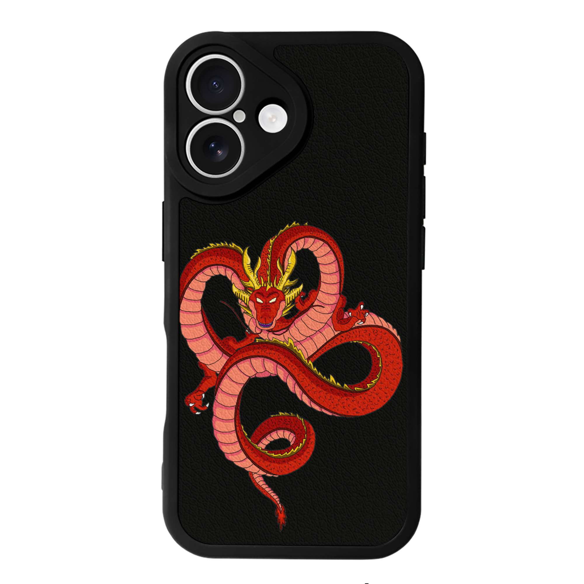 （画像用） ドラゴンボール 神龍 シェンロン DRAGON BALL Shenron 【iPhone 16シリーズ対応】シリコンスマホケース（レザー調） 材質：シリコン